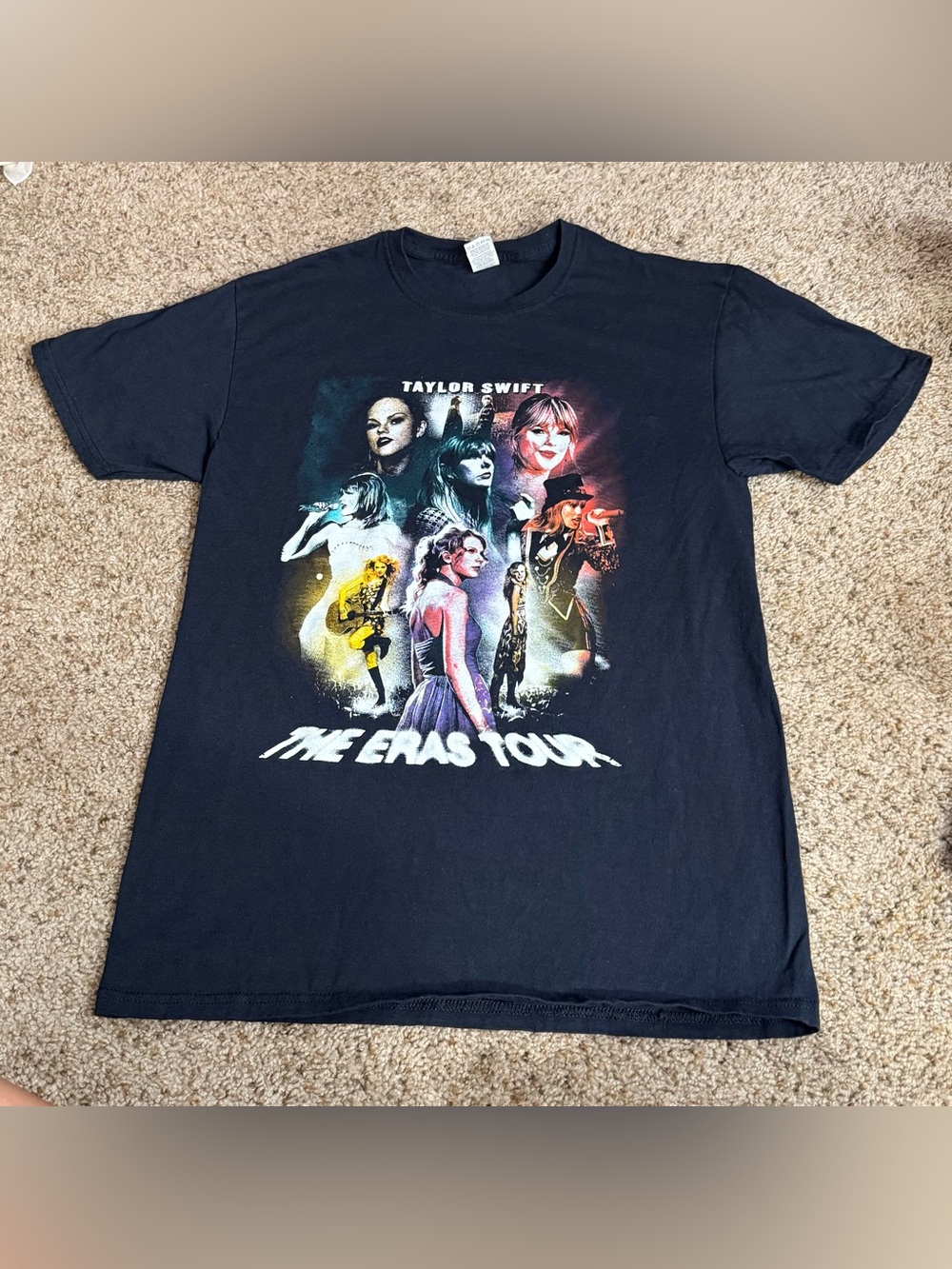 Women’s Black Taylor Swift The Eras Tour T Shirt! Sz M.